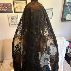 Black Original-Vintage Spanish mantilla (veil)